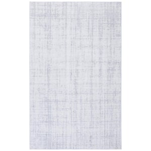 Tacoma Light Gray/Gray 4 ft. x 6 ft. Solid Plaid Area Rug