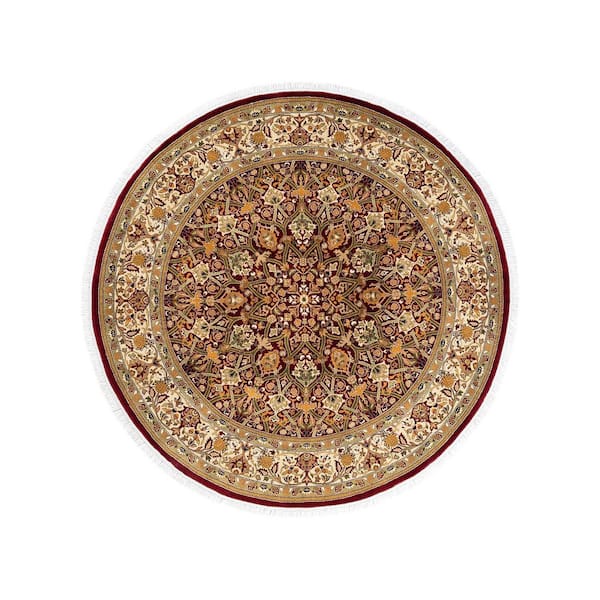 Solo Rugs Mogul One-of-a-Kind Traditional Red 5 ft. 1 in. x 5 ft. 1 in. Oriental Area Rug