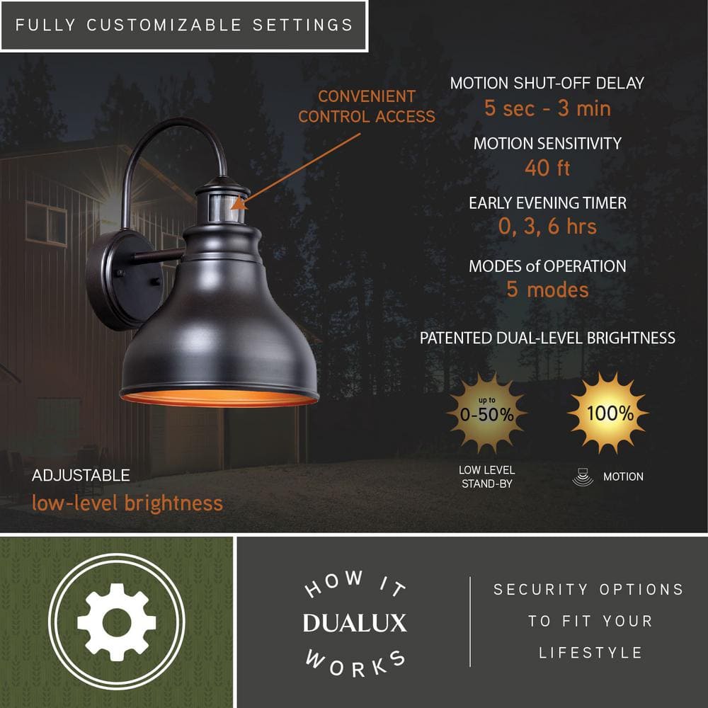Delano Bronze 13.25" Dimmable Outdoor Wall Light