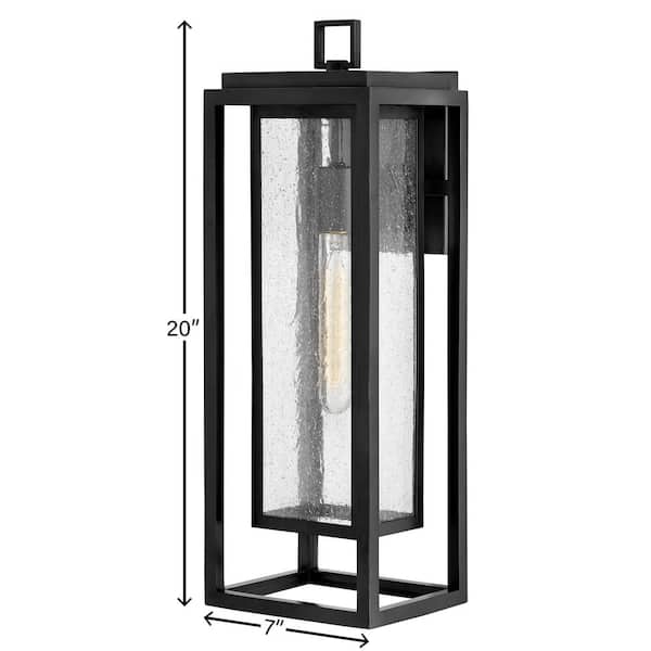 Hinkley Republic Large Outdoor Wall Mount Lantern, Black