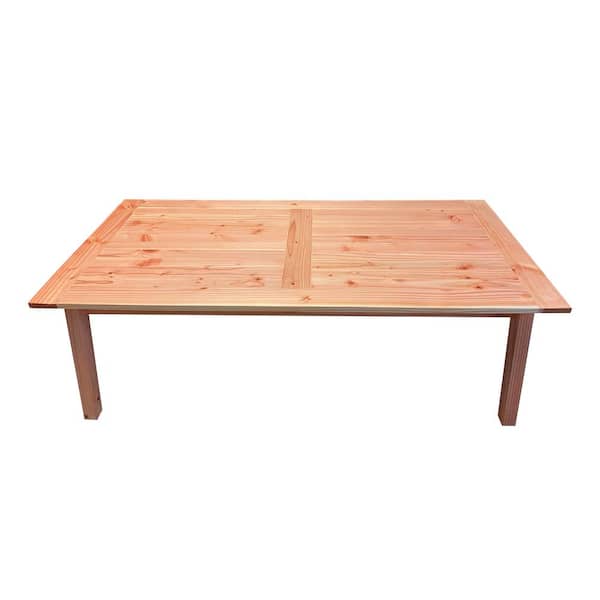 Best Redwood Modern Natural Wood Outdoor Coffee Table