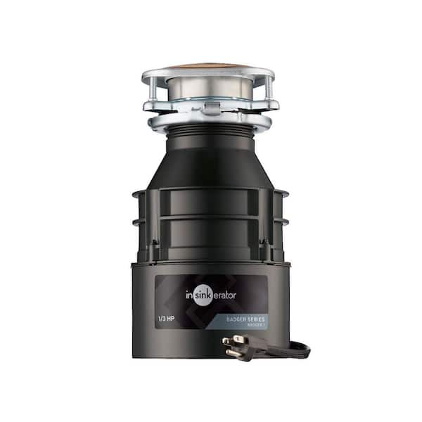 Badger 1 W/C, 1/3 HP Continuous Feed Kitchen Garbage Disposal with Power Cord, Badger Series