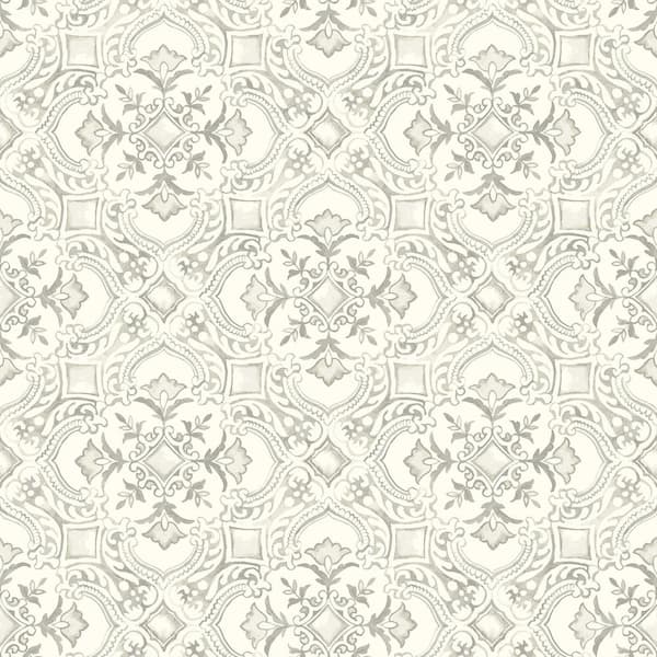 Chesapeake Marjoram Light Grey Pre-Pasted Non-Woven Wallpaper