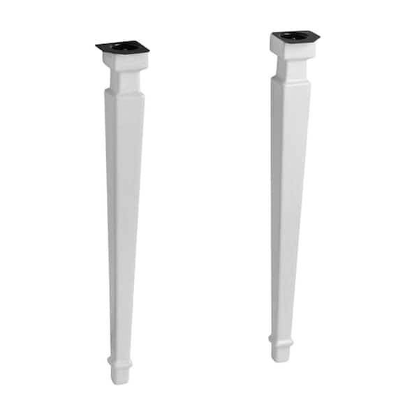KOHLER Kathryn Square Fireclay Console Legs in WhiteK23180 The Home Depot