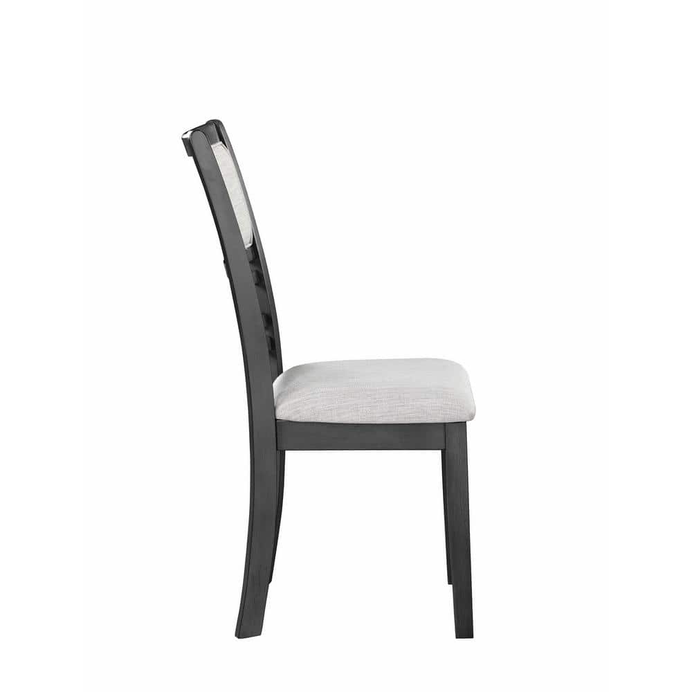 Gia 60" Gray Wood Dining Set with 4 Chairs