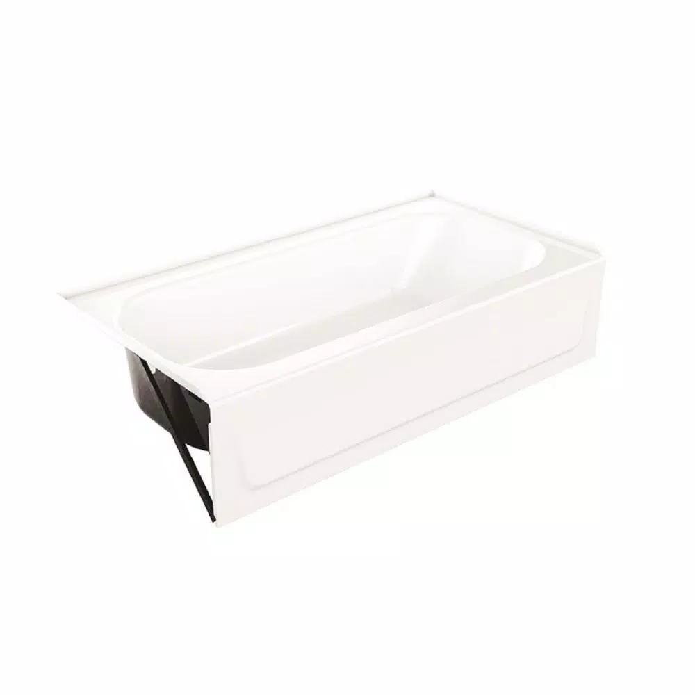 Photo 1 of Aloha Plus 60 in. Left Drain Rectangular Alcove Soaking Bathtub in White