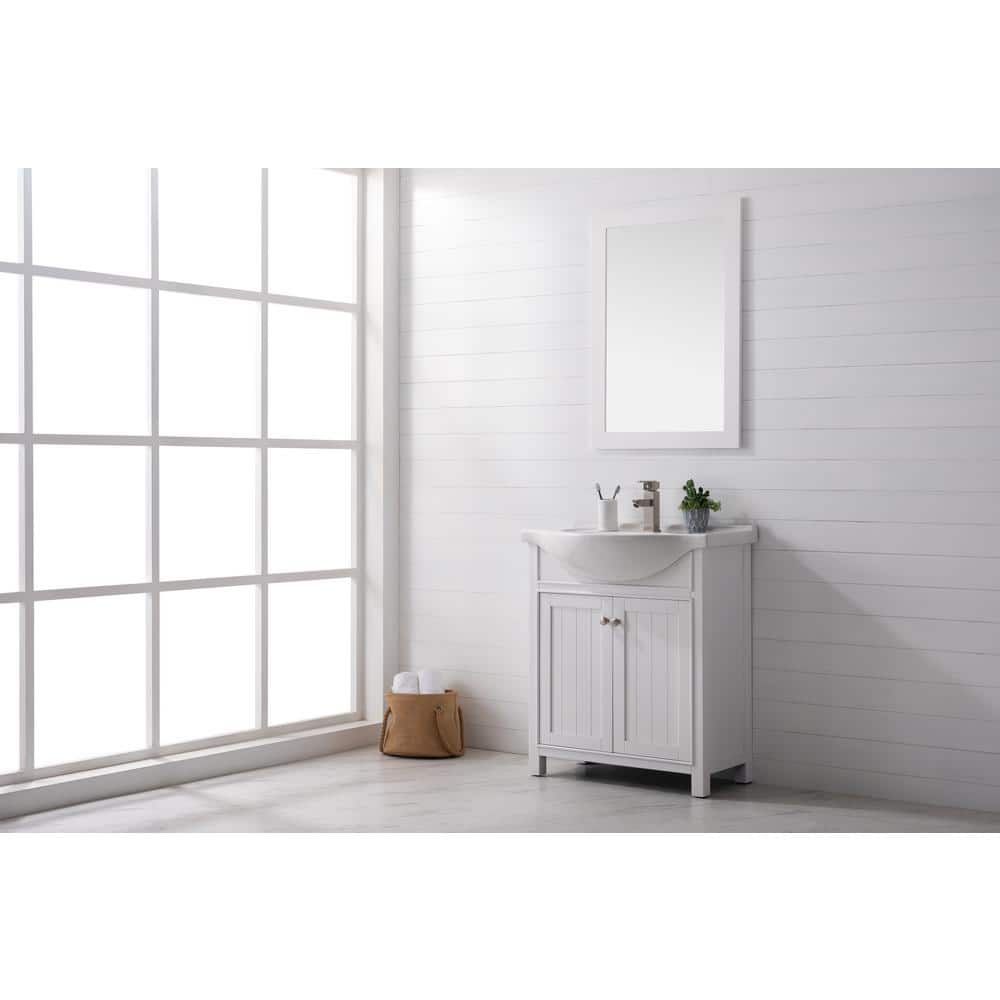 Marian 30" White Porcelain Single Sink Vanity