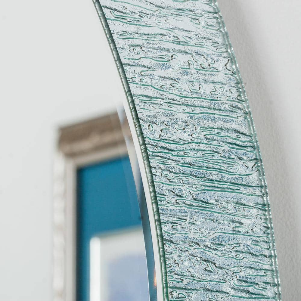 Molten Round Frameless Glass Bathroom Mirror