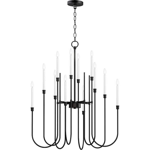 Tux 12-Light Black Chandelier