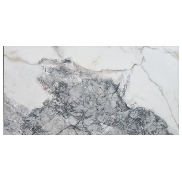 Apollo Tile Pinnacle 24 in. x 48 in. Matte Soft White with Light Gray Porcelain Wall and Floor Tile (15.5 sq. ft./case)-2 Pack