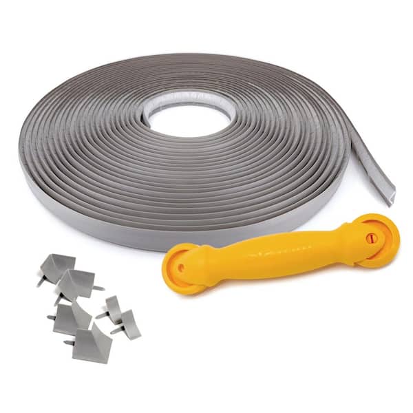 3/4 in. D x 3/4 in. W x 50 ft. L, Corner Molding Project Kit, Gray (1-Pack)