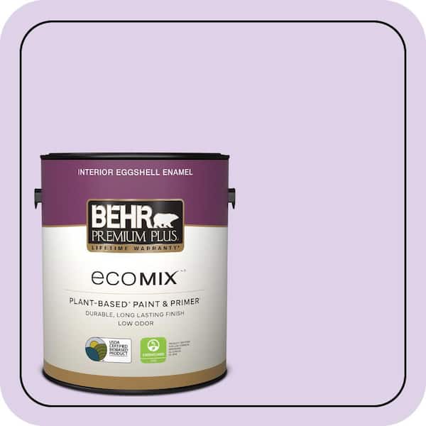 1 gal. #P570-1 Teary Eyed Eggshell Enamel EcoMix Plant-Based Interior Paint & Primer