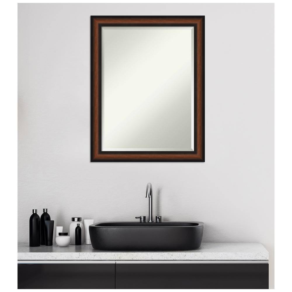 Yale Walnut Elegant Bathroom Vanity Wall Mirror 21x27