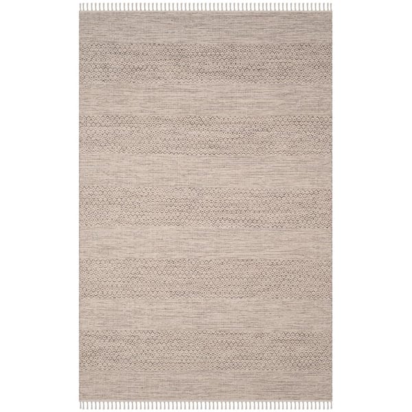 SAFAVIEH Montauk Ivory/Steel Gray 6 ft. x 9 ft. Geometric Area Rug