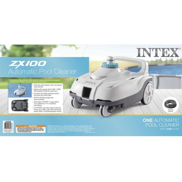 Intex ZX100 Automatic Pressure Side Pool Cleaner with Pool Sand