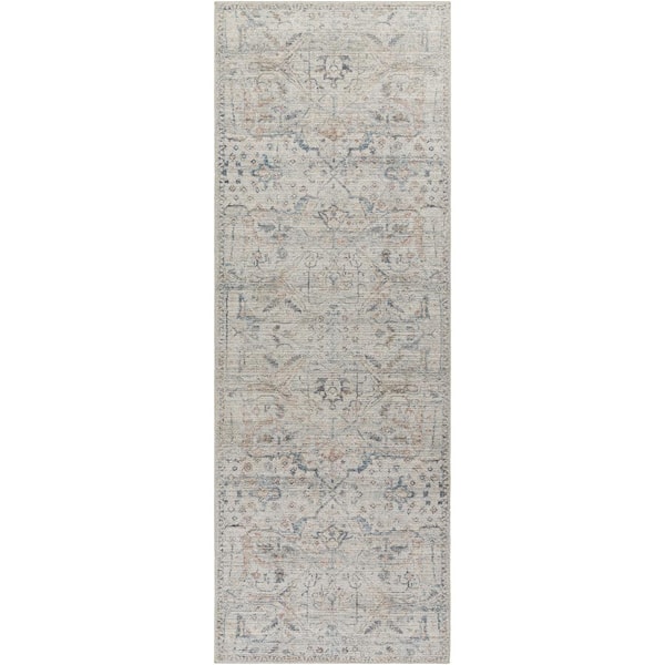 Livabliss Becki Owens Marlene Light Blue 3 ft. x 7 ft. Medallion Indoor Runner Area Rug