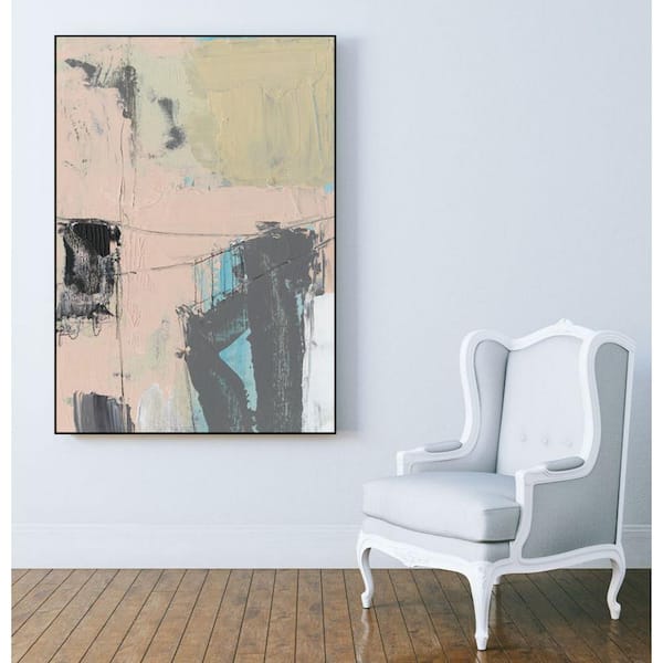 Unbranded 30 in. x 40 in. "Pink-A-Boo I" by Jennifer Goldberger Framed Wall Art