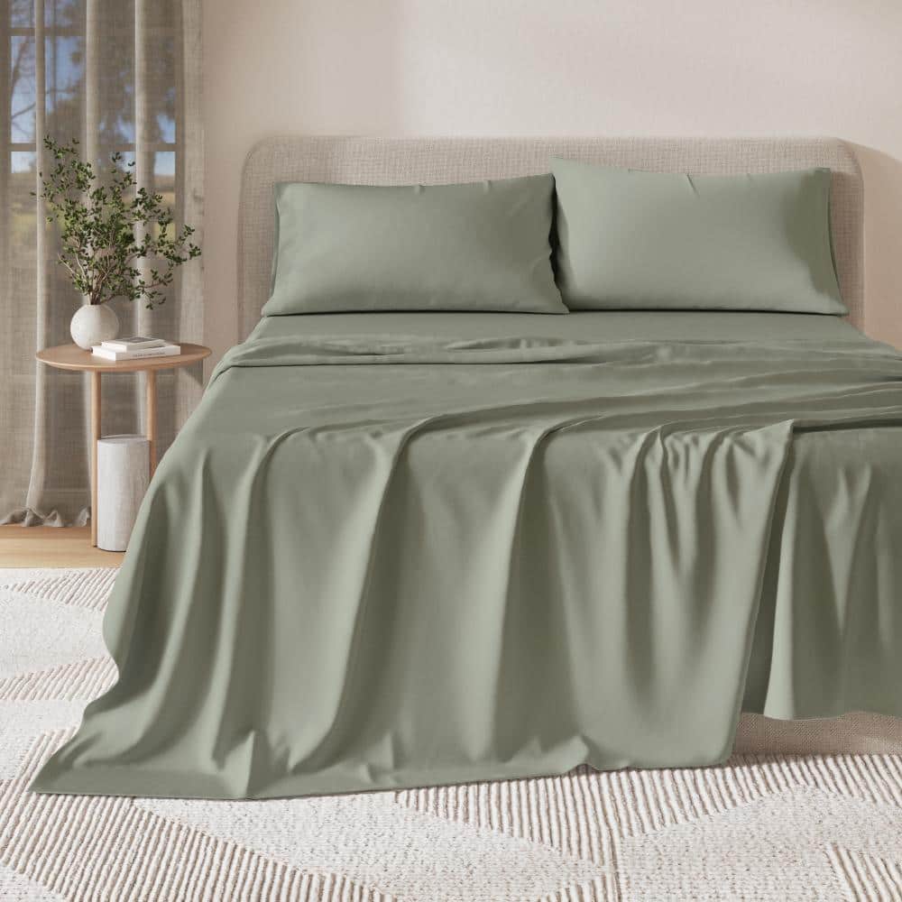 Organic Cotton Jersey Knit Sheets (Twin / Twin XL, Olive Green) price history on PriceWatchPro
