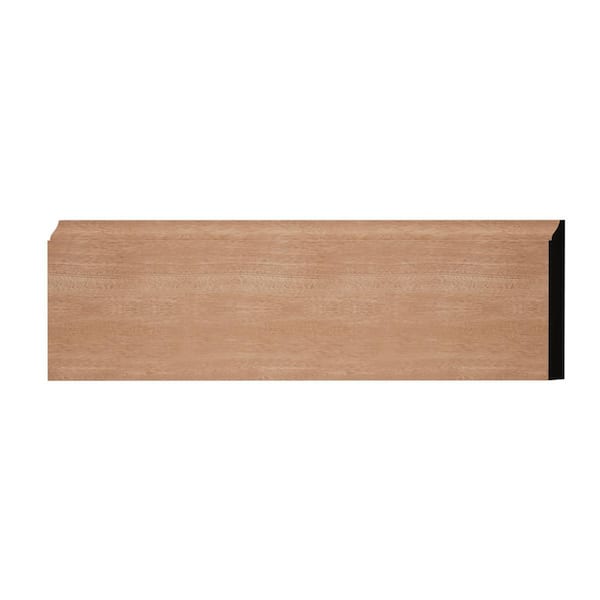 Ekena Millwork WM618 0.56 in. D x 5.25 in. W x 6 in. L Wood (Sapele) Baseboard Moulding Sample