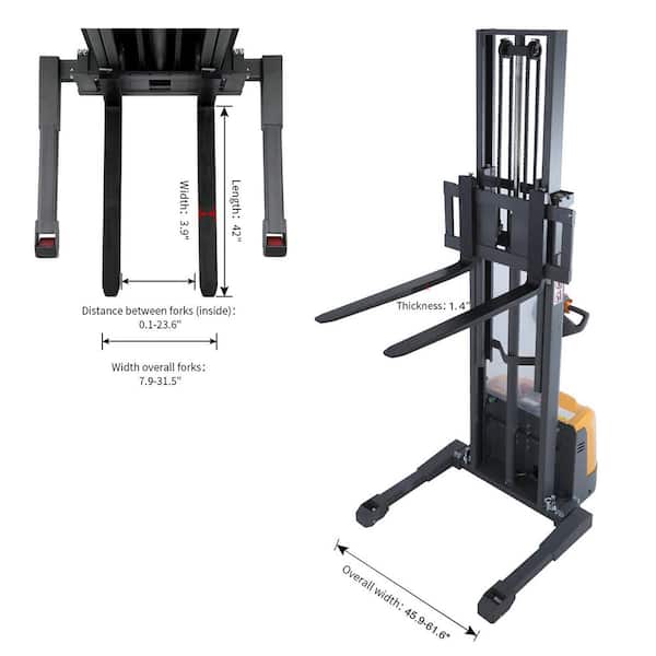 TORY CARRIER 130 in. High Lifting Full Electric Pallet Stacker