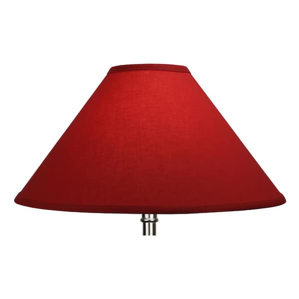 Red Nickel Hardware Coolie Lamp Shade, Red Chandelier Lamp Shades Home Depot
