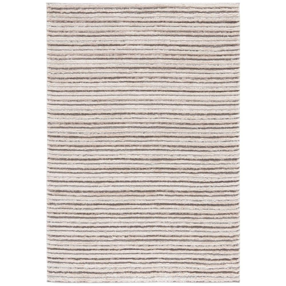 Seattle Shag 8 ft. x 10 ft. Gray/Beige Modern Striped Area Rug price history on PriceWatchPro