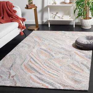 Abstract Gray/Brown Doormat 3 ft. x 5 ft. Abstract Gray/Brown Eclectic Area Rug