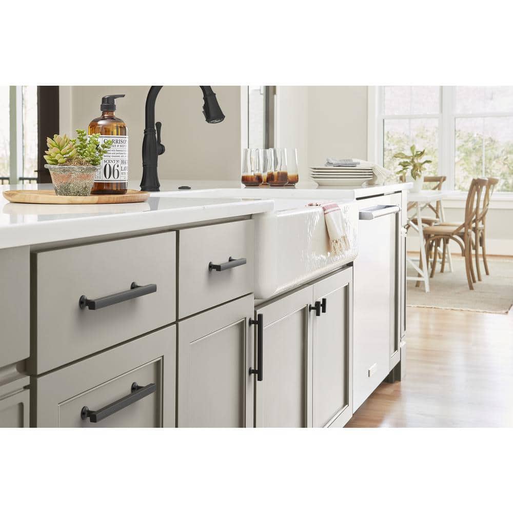 Matte Black Modern T-Handle Cabinet Knob with Mounting Hardware