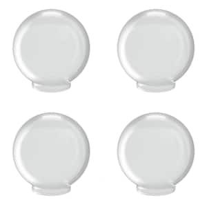 6 in. Dia Globes White Smooth Acrylic with 3.14 in. Outside Diameter Fitter Neck (4-Pack)