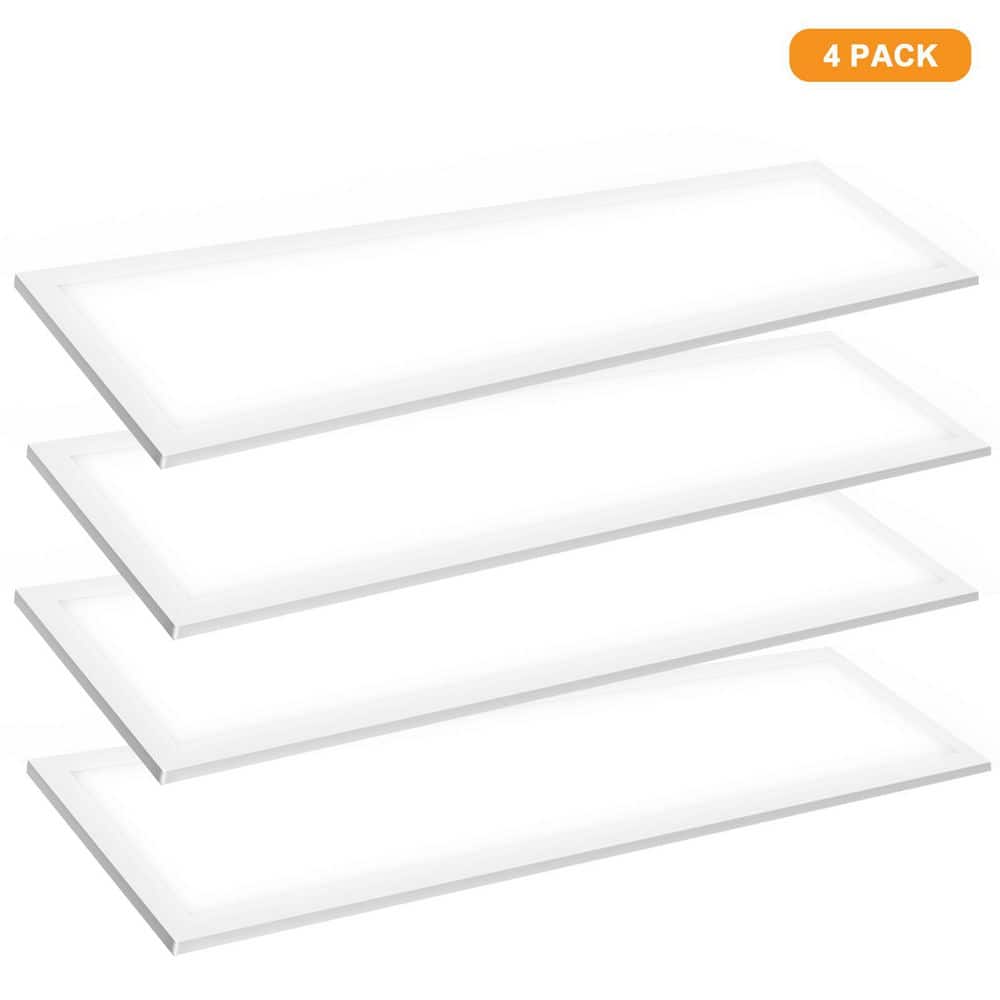 48 in. 1 ft. x 4 ft. White 2200/3300/4400 Lumens Integrated LED Flush Mount Light Panel Light, 3500/4000/5000K (4-Pack) price history on PriceWatchPro