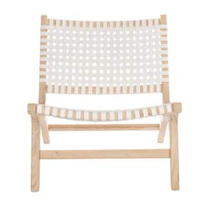 Luna Beige/White Leather Side Chair