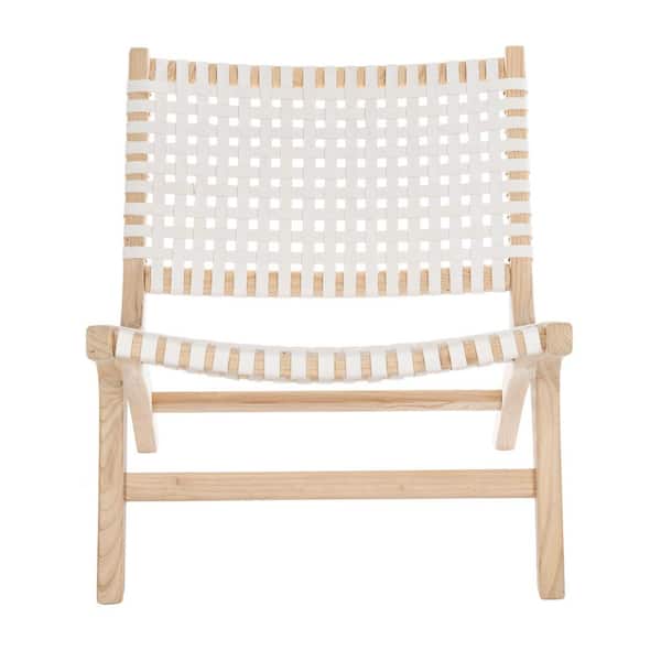 Luna Beige/White Leather Side Chair