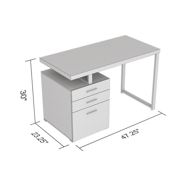 Silver 2 Person Office Desk with Drawers and Overhead Storage 144 x 72 x  30 - Elements by Harmony Collection