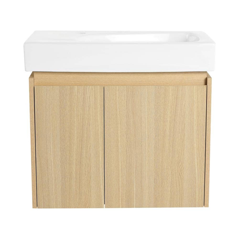 23.62 in. W x 14.37 in. D x 21.26 in. H Bath Floating Vanity Cabinet Modern