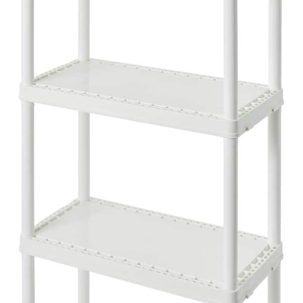 White Gracious Living Easily Assembled Light Duty Solid Shelving Unit 3 Pack 