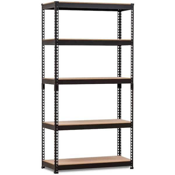 Muscle Rack 5-Tier Heavy Duty Steel Garage Storage Shelving Unit in Black  (48 in. W x 72 in. H x 24 in. D) UR-245PBB - The Home Depot