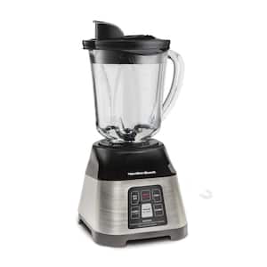 Smoothie Smart 40 oz. 5-Speed Stainless Steel and Black Blender with Auto Smoothie Cycle