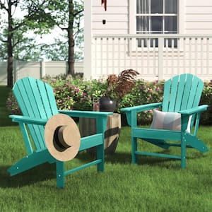 Classic Turquoise Blue Composite of Adirondack Chair (Set of 2)