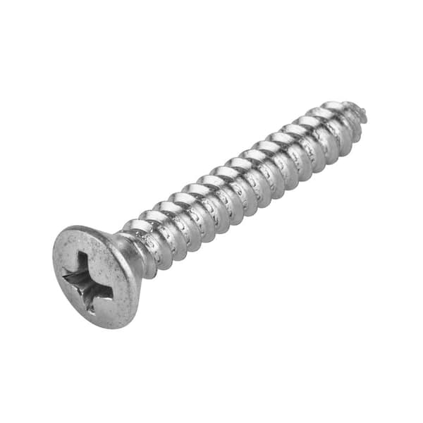 #14 x 1-1/4 Zinc Plated Steel Phillips Flat Head Wood Screws 100 PCS.