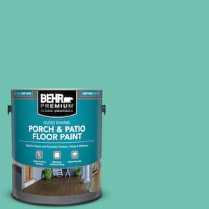 1 gal. #P440-4 March Aquamarine Gloss Enamel Interior/Exterior Porch and Patio Floor Paint