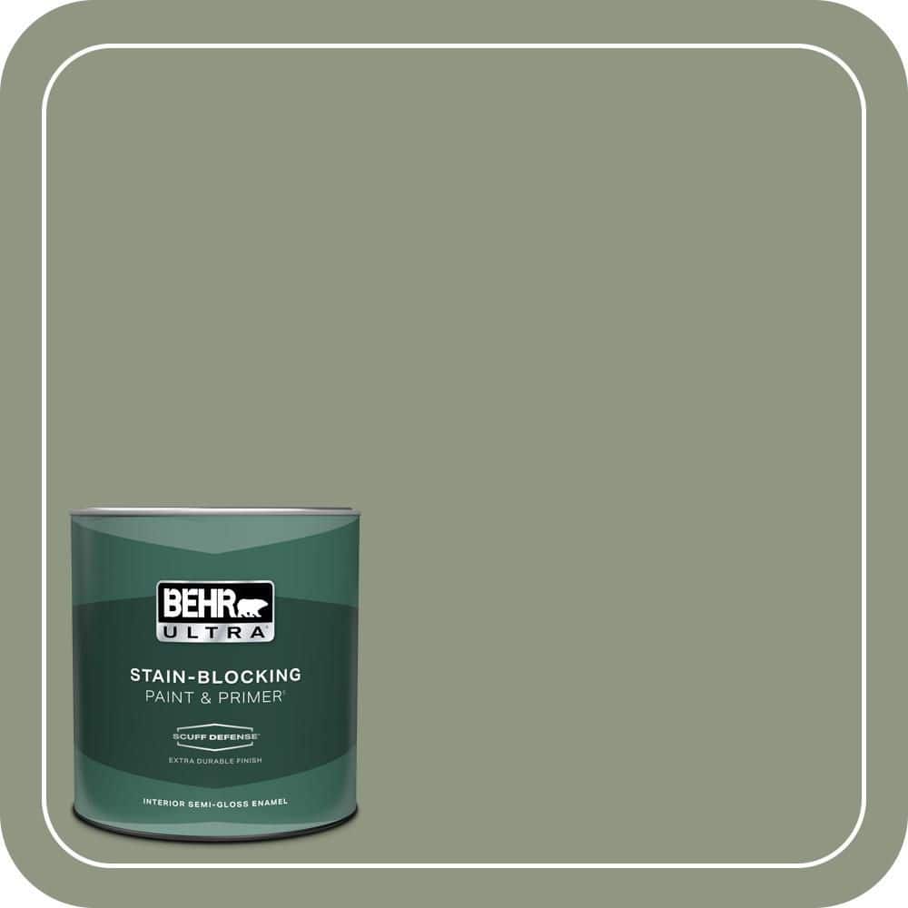 1 qt. #PPU11-17 Hillside Green Extra Durable Semi-Gloss Enamel Interior Paint & Primer price history on PriceWatchPro