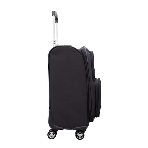 Denco NCAA Purdue Black 21 in. Carry-On Spinner Softside Suitcase