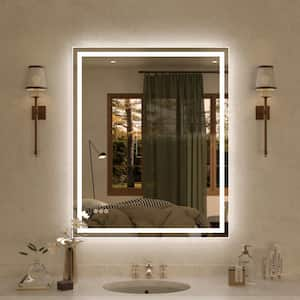 Spring 30 in. W x 36 in. H Rectangular Frameless LED Wall Bathroom Vanity Mirror