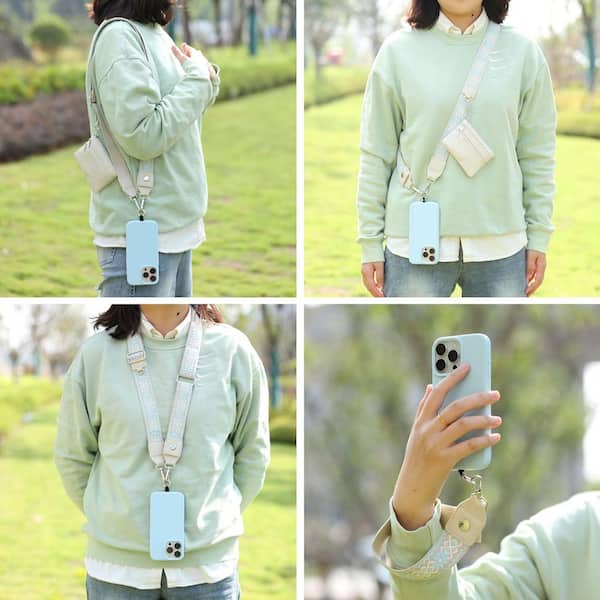 OBJLGEV Clip and Go Phone Strap with Wallet Crossbody Adjustable