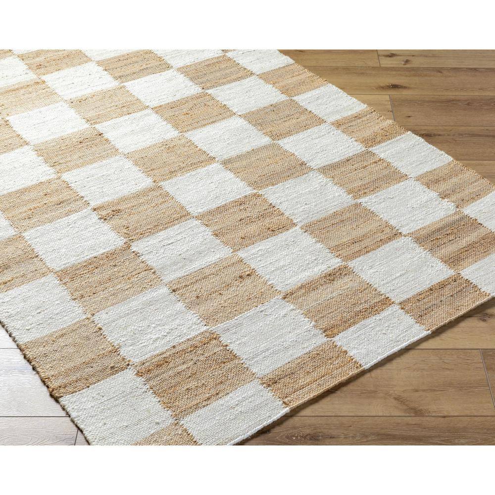 Handmade Gray and Beige Viscose Chenille Rectangular Area Rug