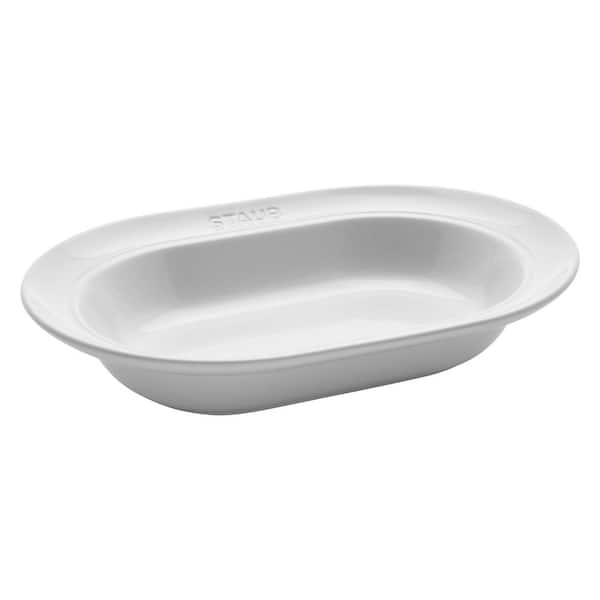 Ceramic Dinnerware 10 in. Oval Serving Dish Serving Bowl 13.4 oz. - White