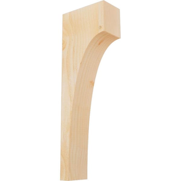 Ekena Millwork 4 in. x 8 in. x 24 in. Douglas Fir Huntington Rough Sawn Corbel