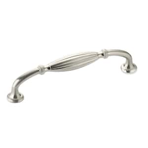 Madeleine Collection 5 1/16 in. (128 mm) Grooved Brushed Nickel Traditional Curved Cabinet Arch Pull