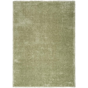 Pacific Shag Green 8 ft. x 10 ft. Solid Contemporary Area Rug