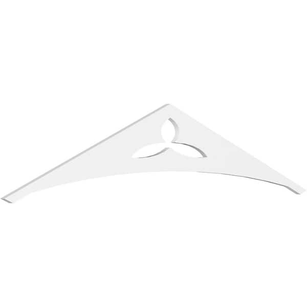 Ekena Millwork 1 in. x 72 in. x 15 in. (5/12) Pitch Naple Gable Pediment Architectural Grade PVC Moulding